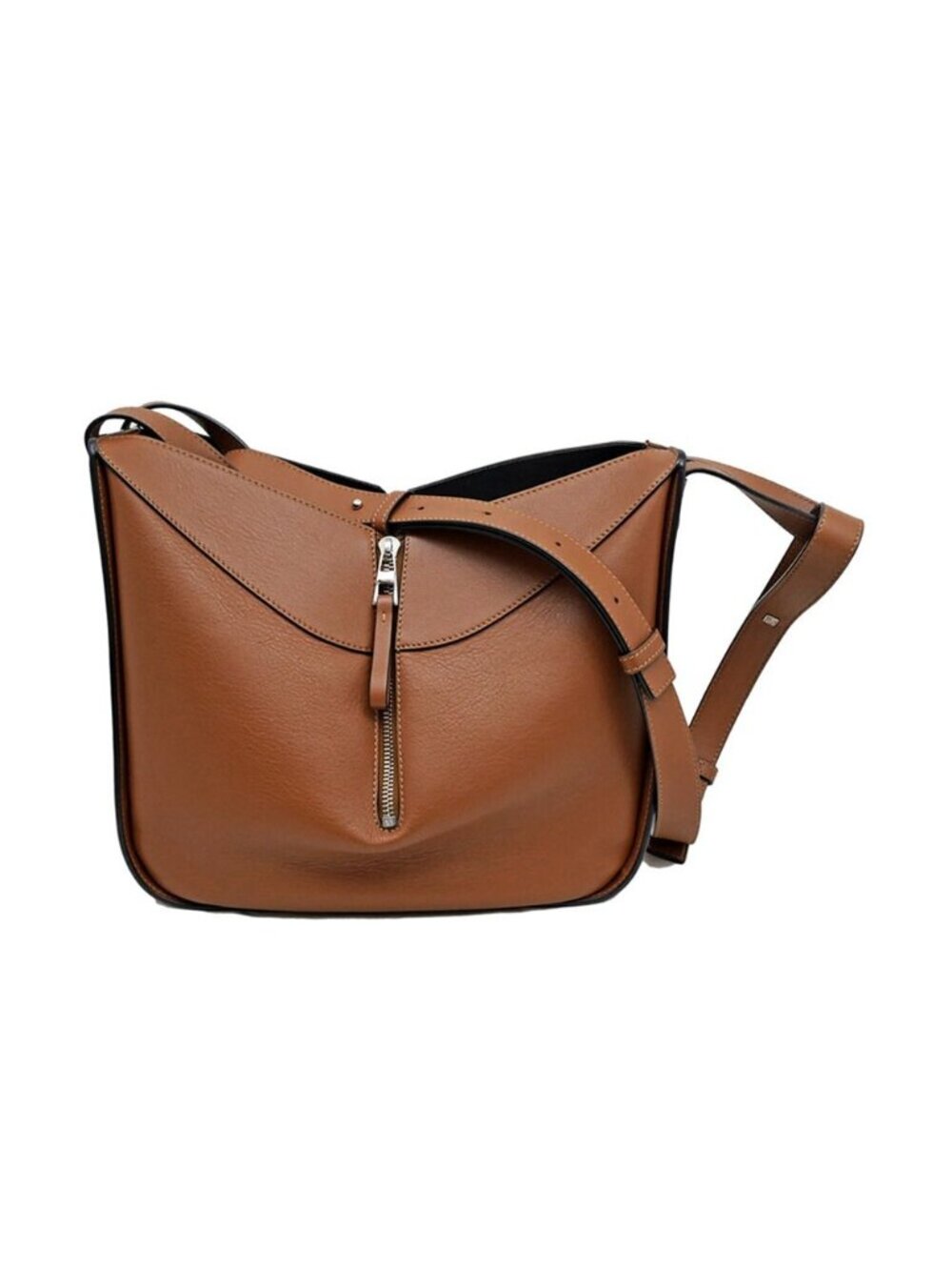 Loewe Hammock Small Bag Tan Brown Silver Anagram Calf Leather Bag - Picture 2 of 10